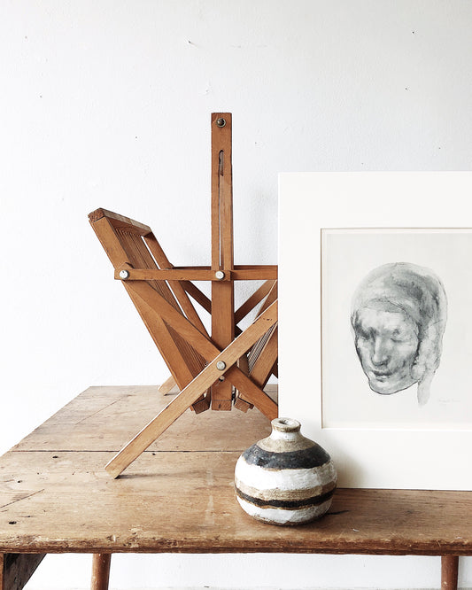 RESERVED Vintage Folding Wood Record Rack