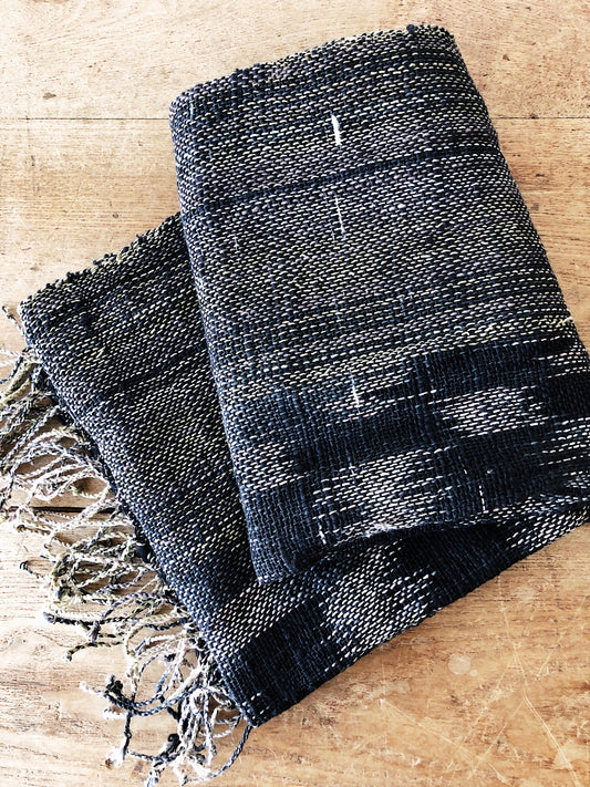 Vintage Homespun Ikat Textile