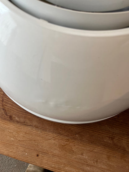 Vintage Louvered Lightolier Dome Pendant Lamp