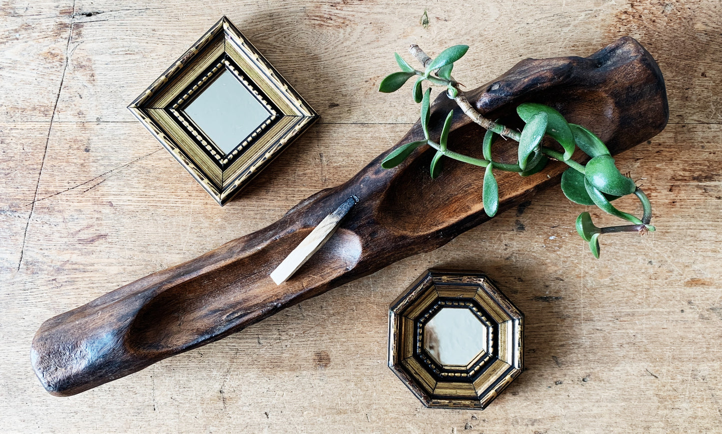 Handmade Sculptural Carved Wood Dish