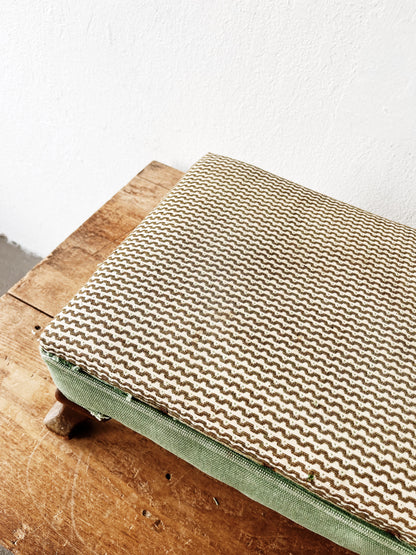 Vintage 1920s Upholstered Footstool