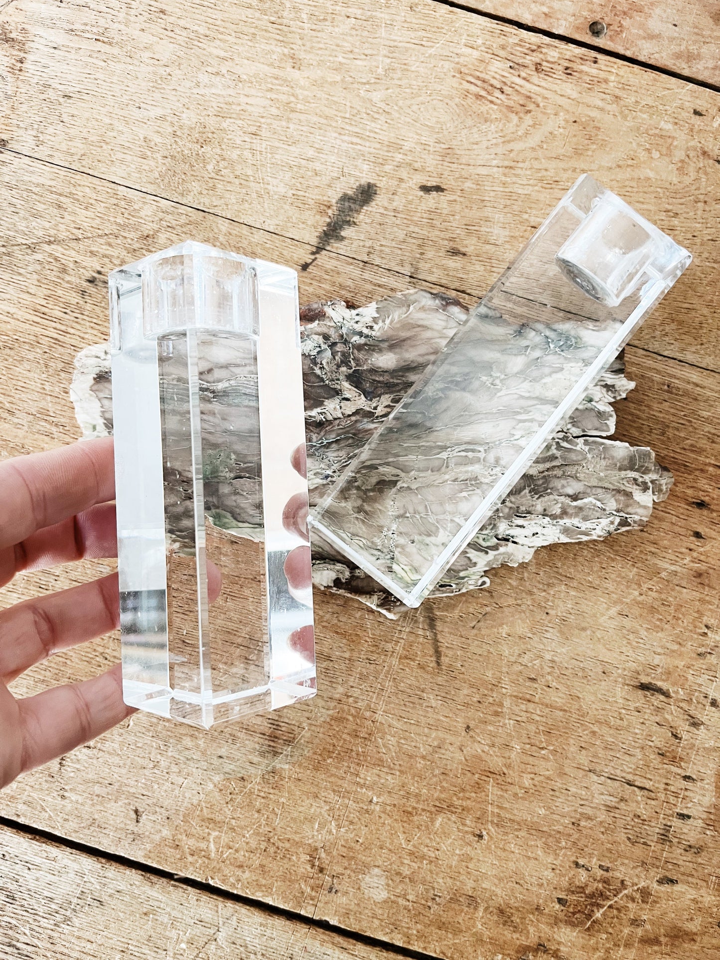 Vintage Crystal Candle Holders