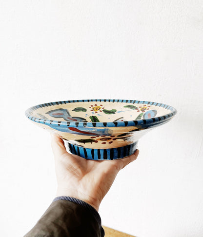 Vintage Painted Pottery Bowl