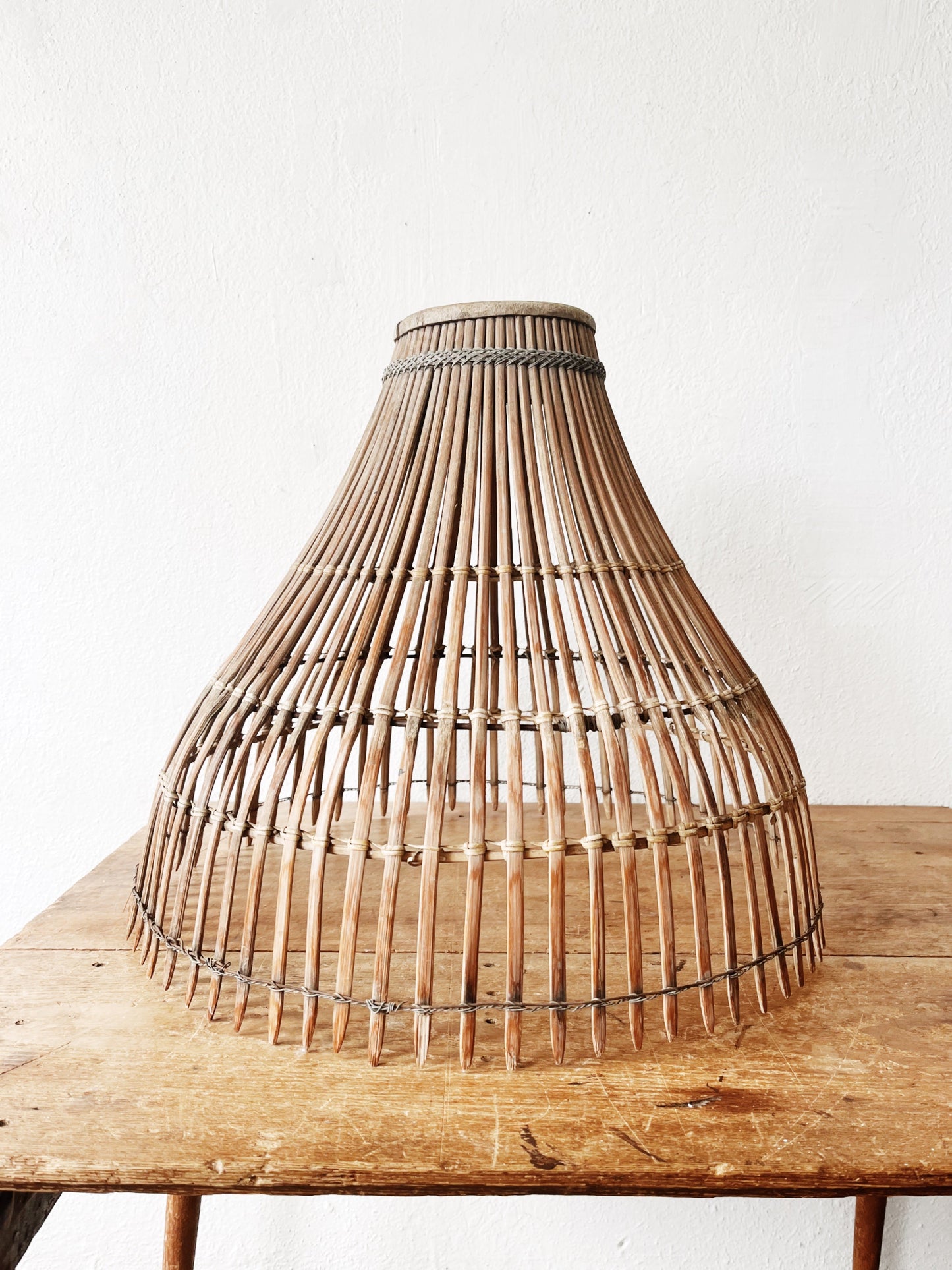Large Antique Japanese Fish Trap Basket