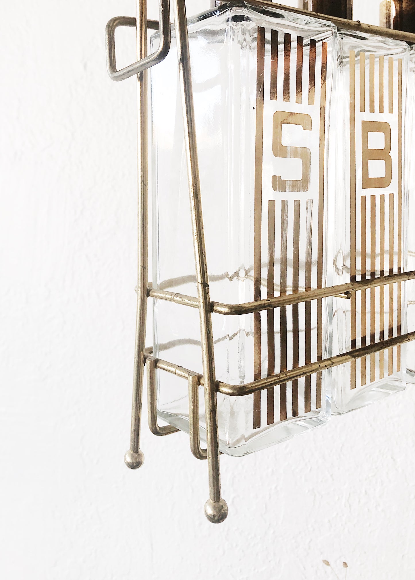 Mid Century Liquor Caddy with Lock