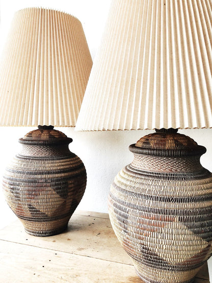 Vintage Southwest Ceramic Lamp with Shade
