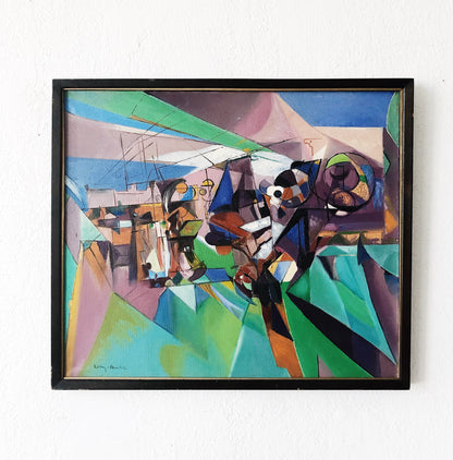 Vintage Modernist Landscape Painting