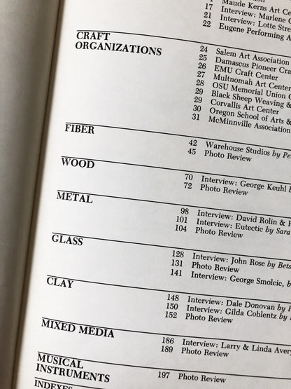 Vintage State of the Crafts Book / Willamette Visual Guide