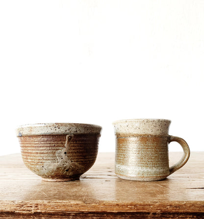 Handmade Vintage Pottery Pair