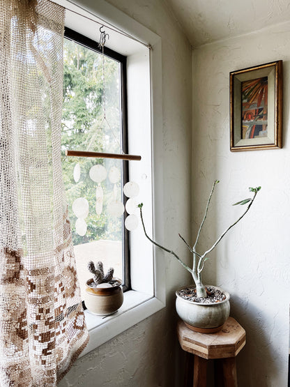 Antique Tatted Curtain Panel