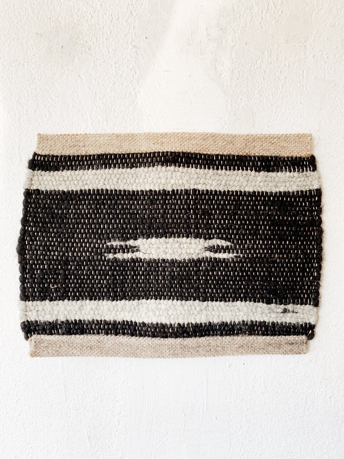 Chunky Vintage Wool Fiber Art / Mat