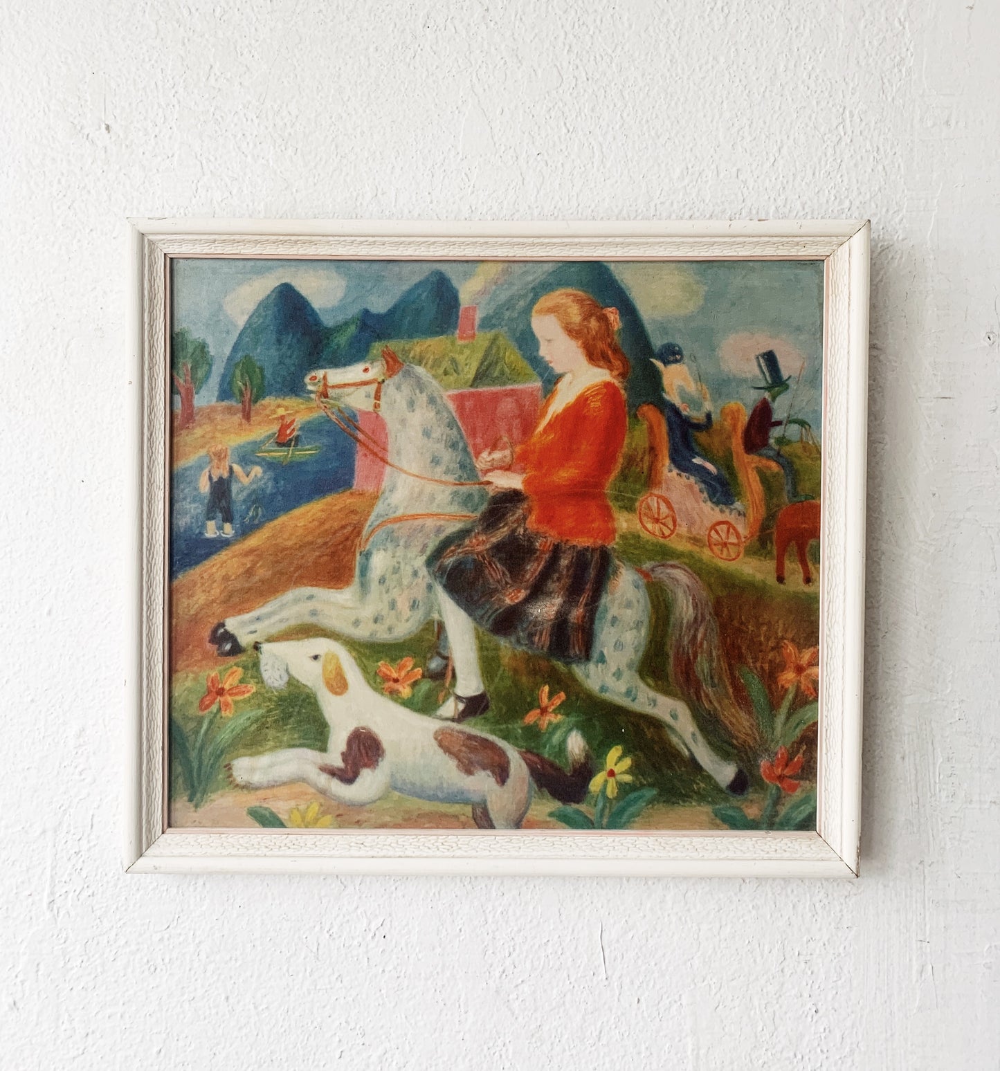 Vintage Framed Lithograph ‘The Dream Ride’