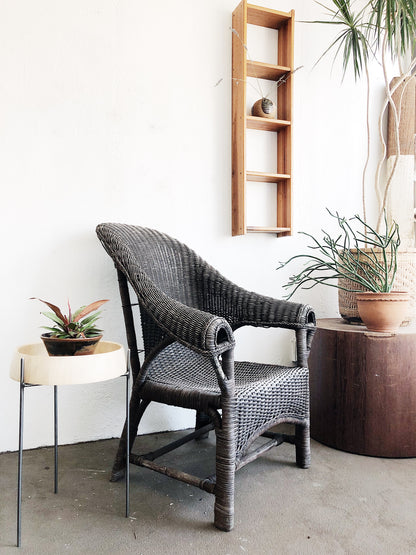 Long Wood Cubby Shelf