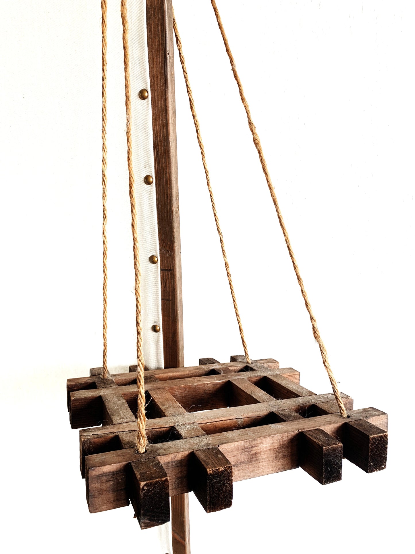 Vintage Wood Grid Plant Hanger