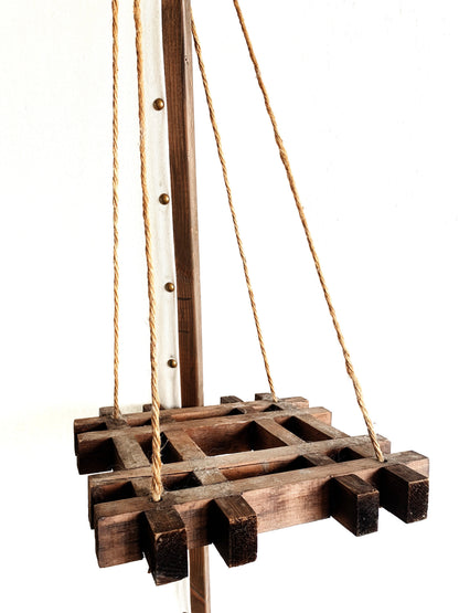 Vintage Wood Grid Plant Hanger