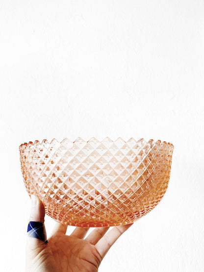 1930’s Blush Depression Glass Flower Bowl