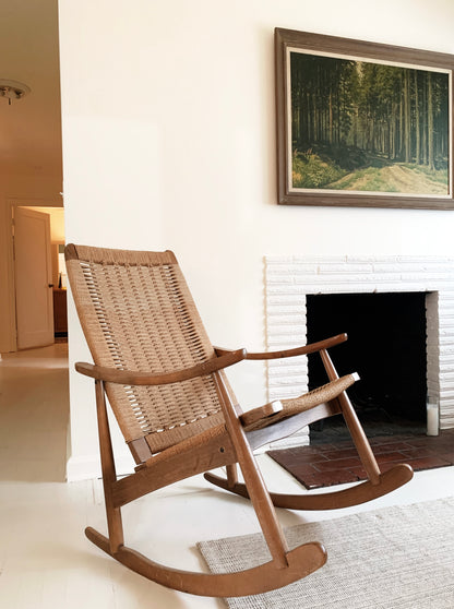 Mid Century Rope Rocker Hans Wegner