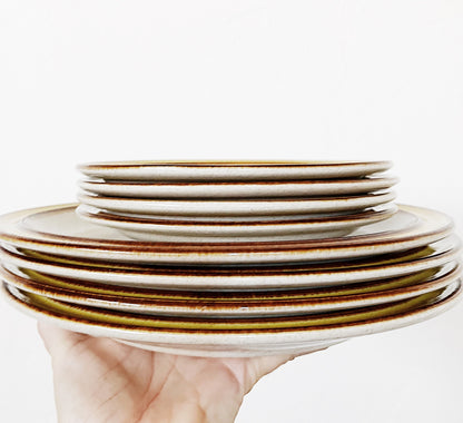 Vintage Suncraft Stoneware Plate Set