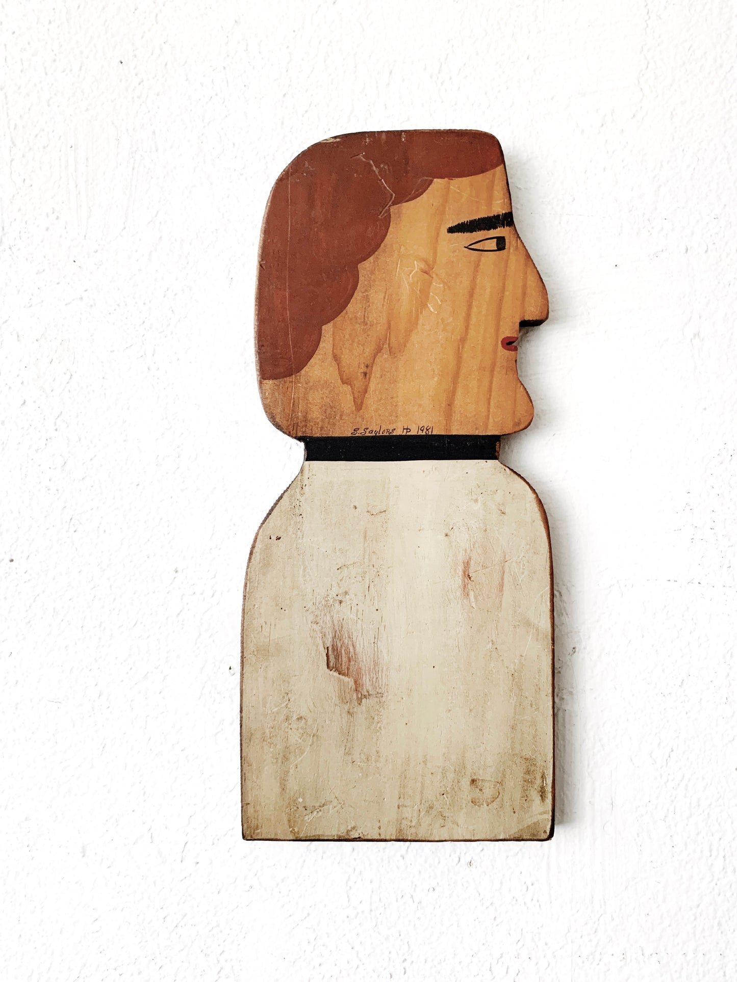 Vintage Wood Cut Folk Art