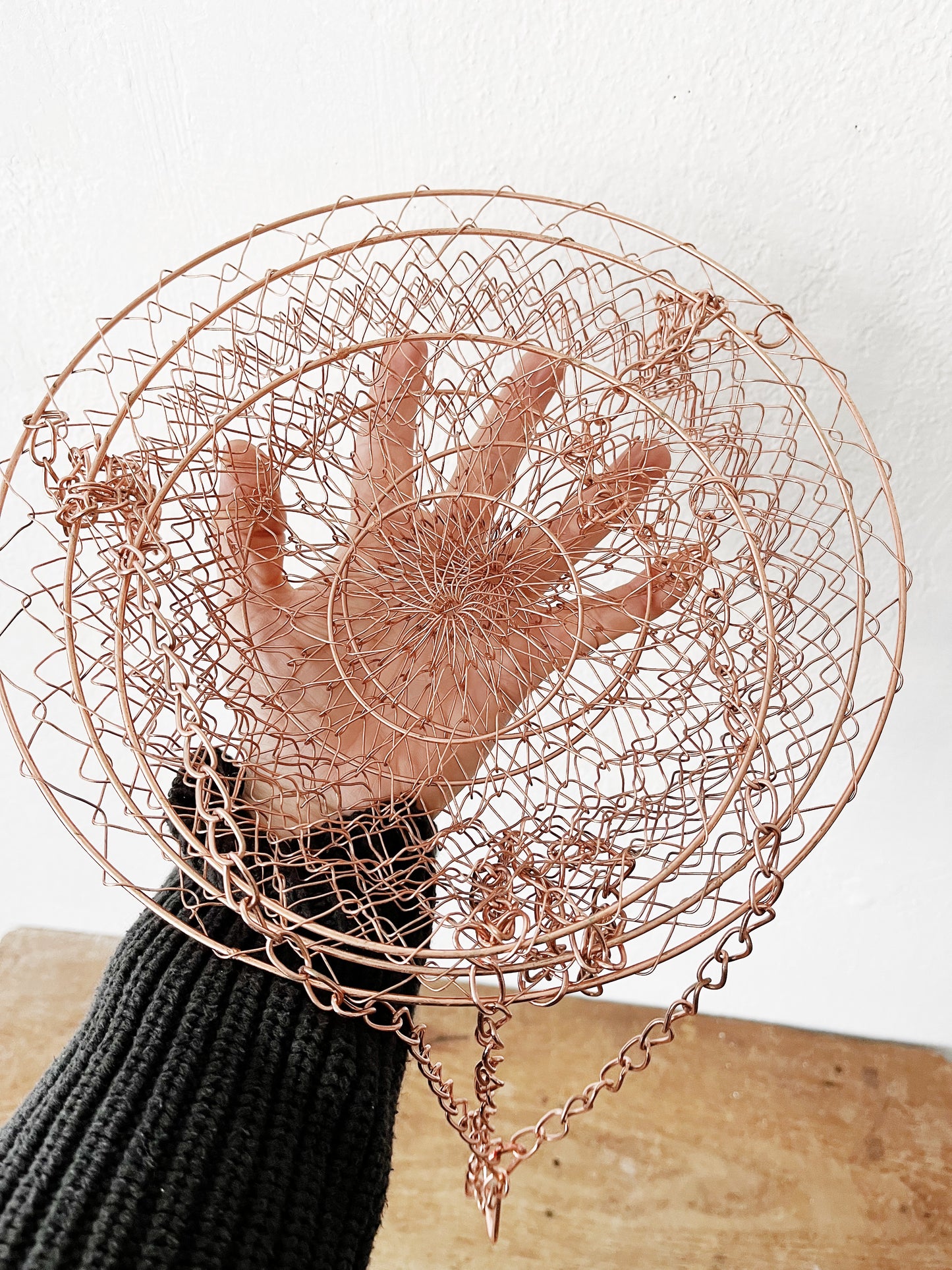 Vintage Copper Hanging Baskets