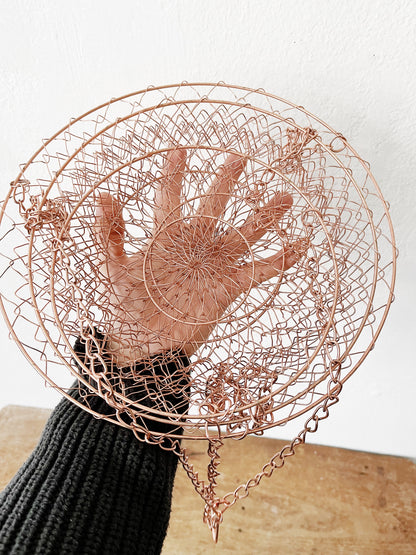 Vintage Copper Hanging Baskets