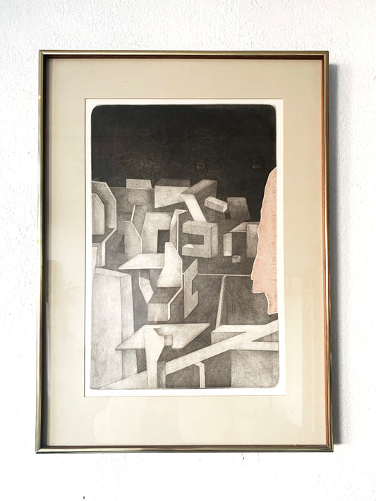 James Hibbard ‘The Machines’ Etching c1974