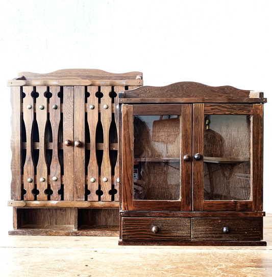 Vintage Wood Curio Cannet