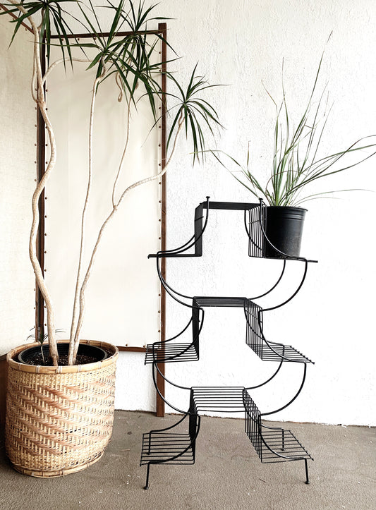 Mid Century Tiered Plant Stand