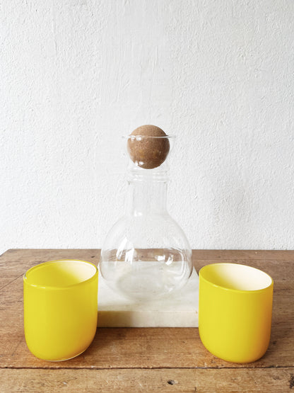 Vintage Blown Glass Decanter With Stopper