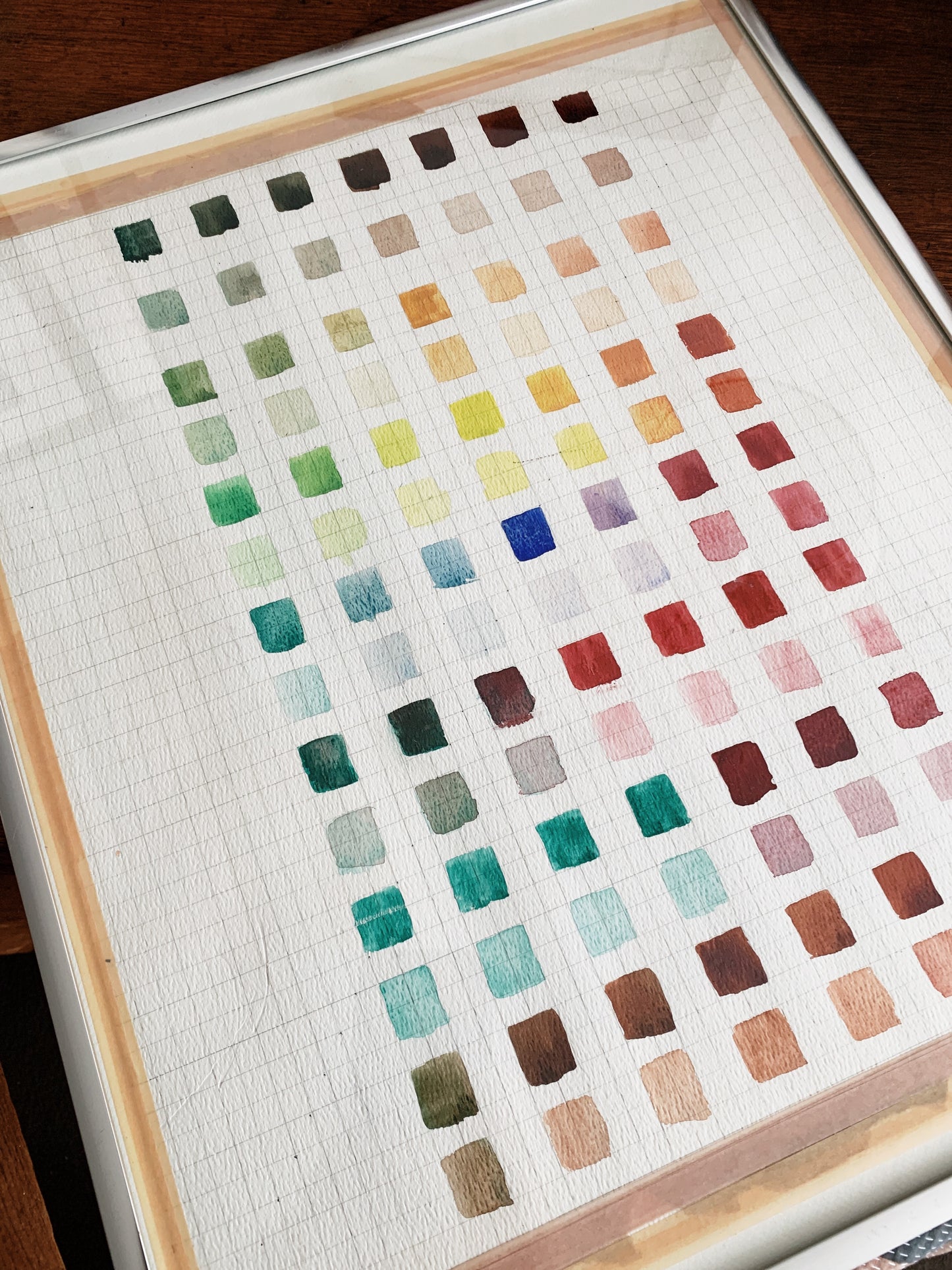 Framed Watercolor Test Sampler