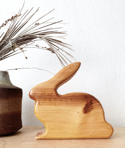 Vintage Wood Bunny Bank