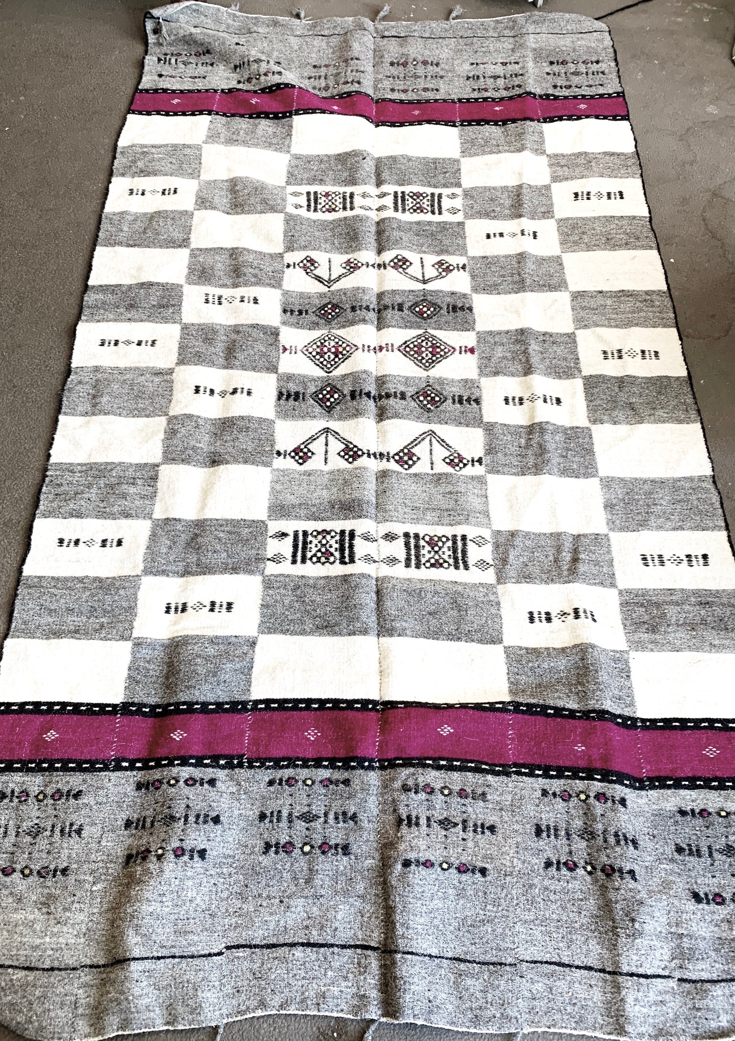 Large Vintage Wool Textile/ Rug
