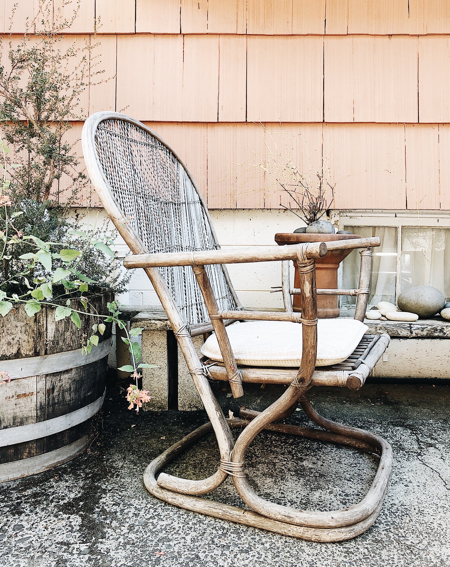 Vintage Albini Style Bamboo Chair