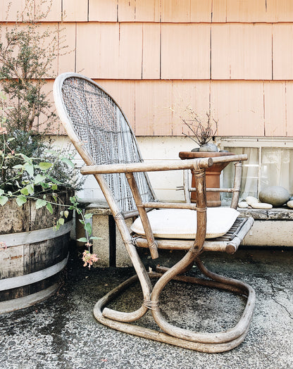 Vintage Albini Style Bamboo Chair