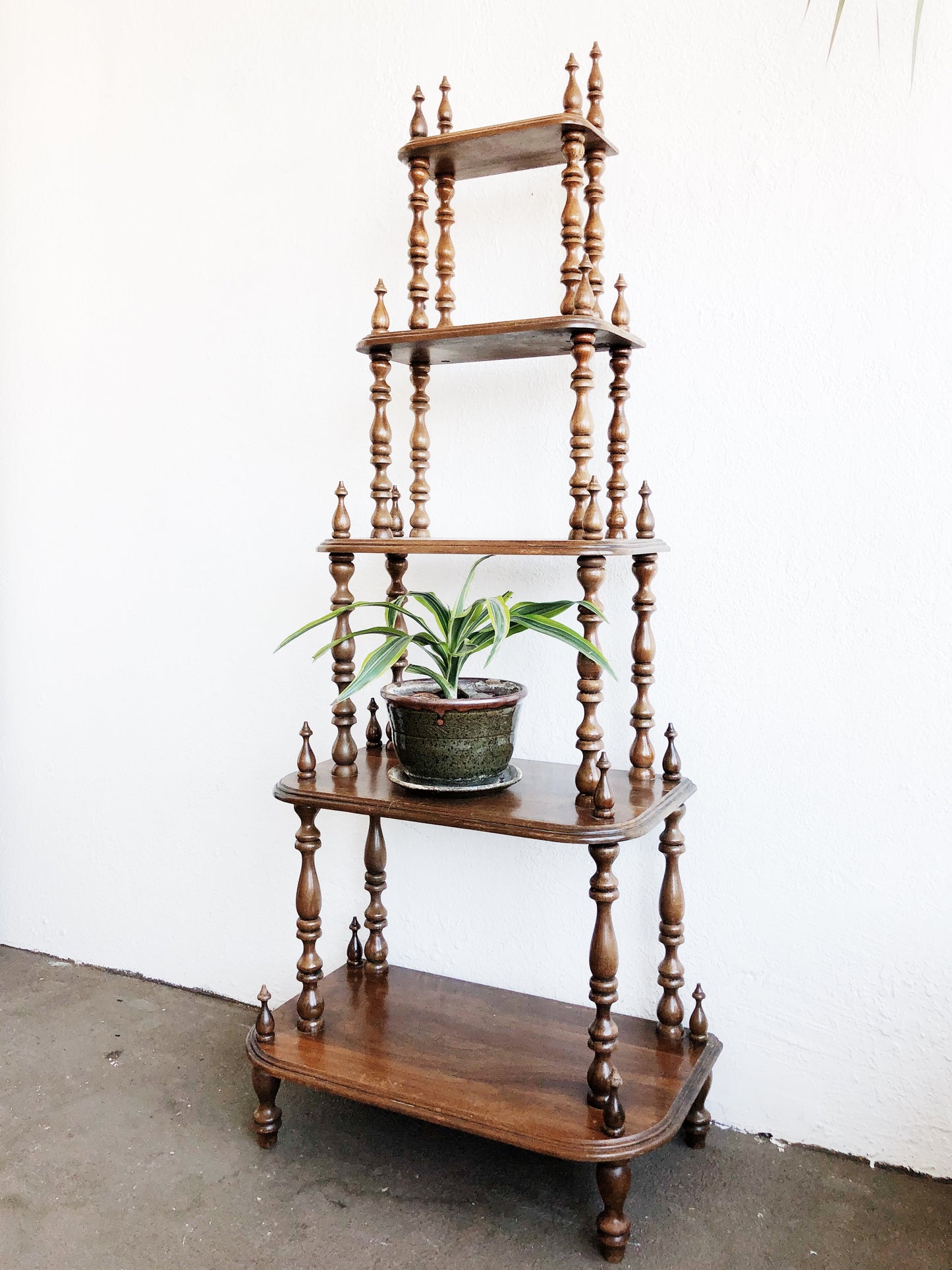 Tall Vintage Spindle Shelf
