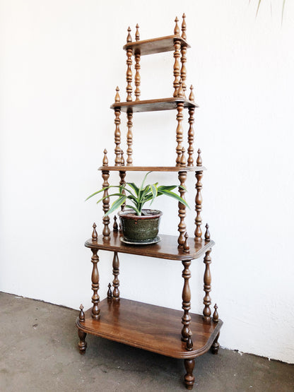 Tall Vintage Spindle Shelf