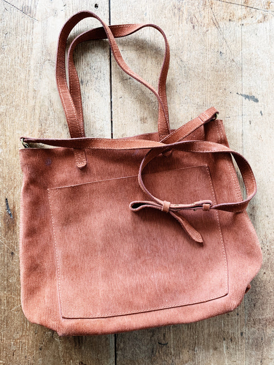 J Crew Rust Suede Tote