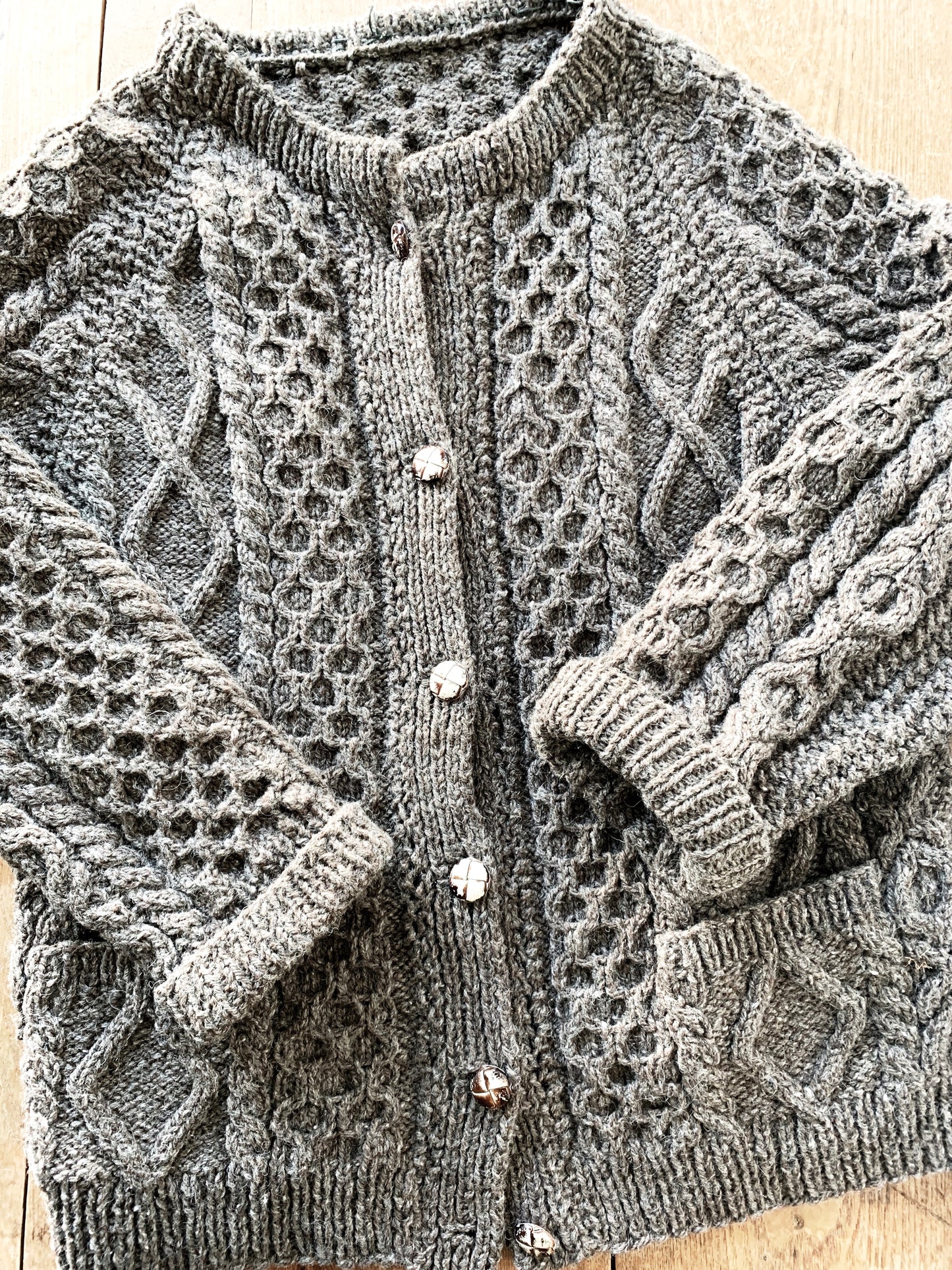 Vintage Wool Handknit Cardigan