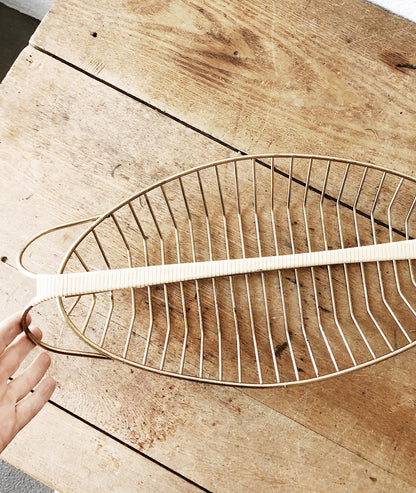 Mid Century Sculptural Brass Basket