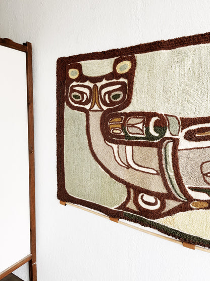 Handmade Northwest Coast Inspired Hooked Rug