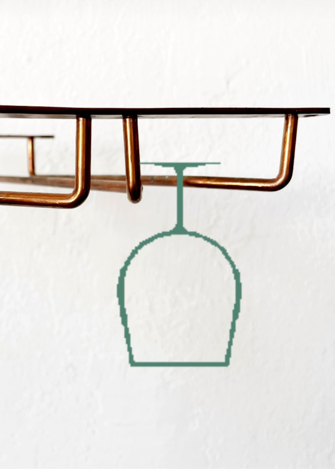 Vintage Copper Stemware Holder