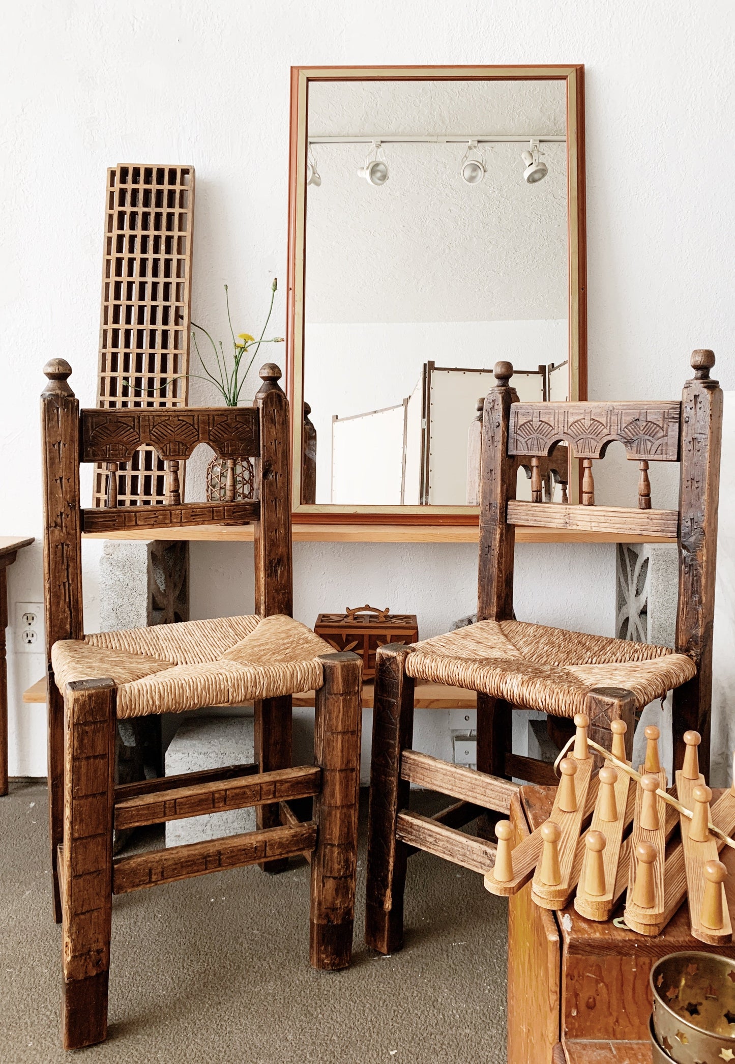 Mexican Carved Wood Chair