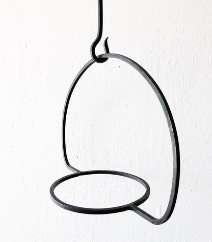 Vintage Iron Hanging Planter and Hook