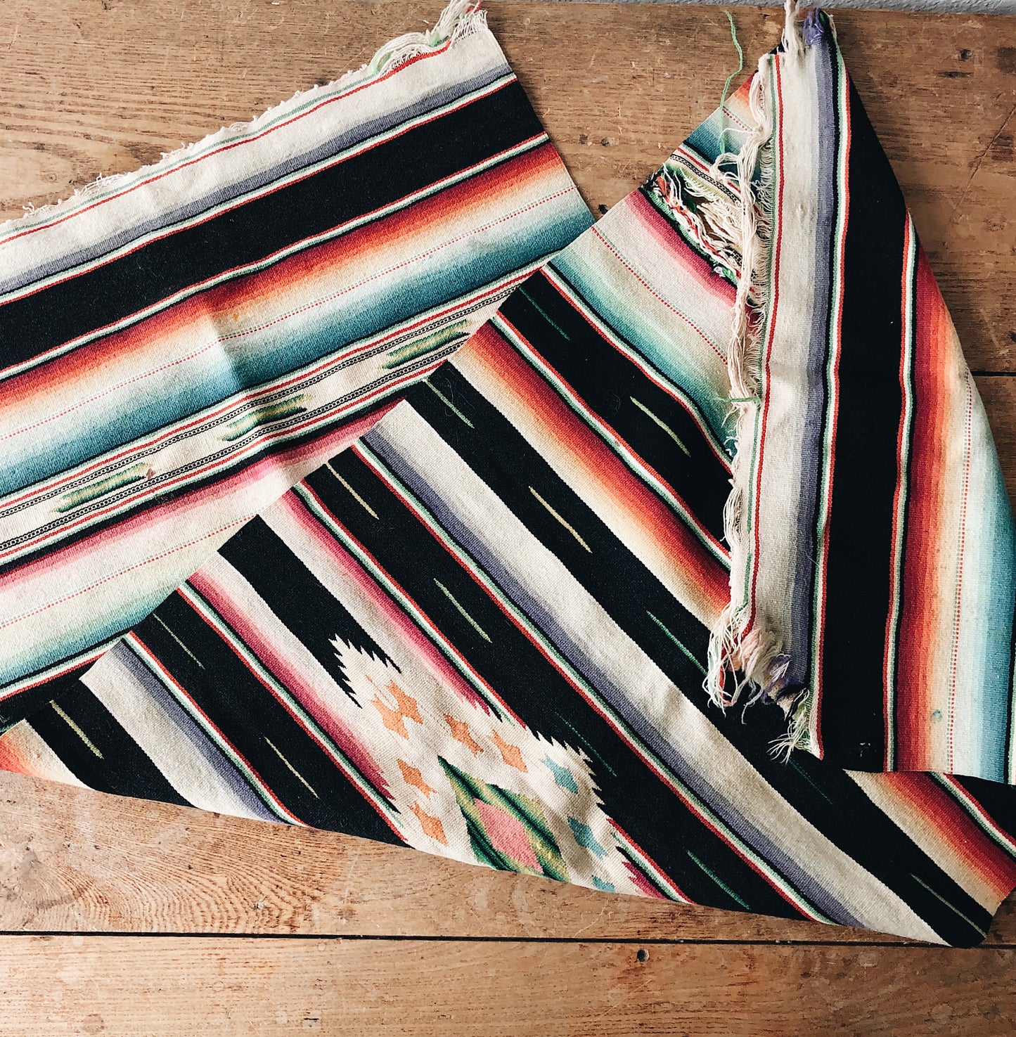 Vintage Wool Saltillo Runner