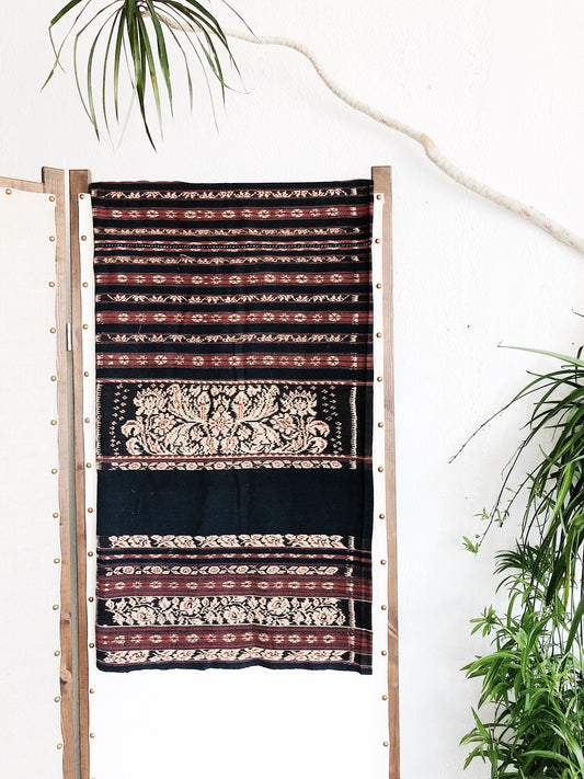 Vintage Indigo Ikat Sarong - Double Layer