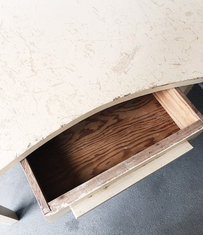 Vintage 1940s Ochre Painted Desk