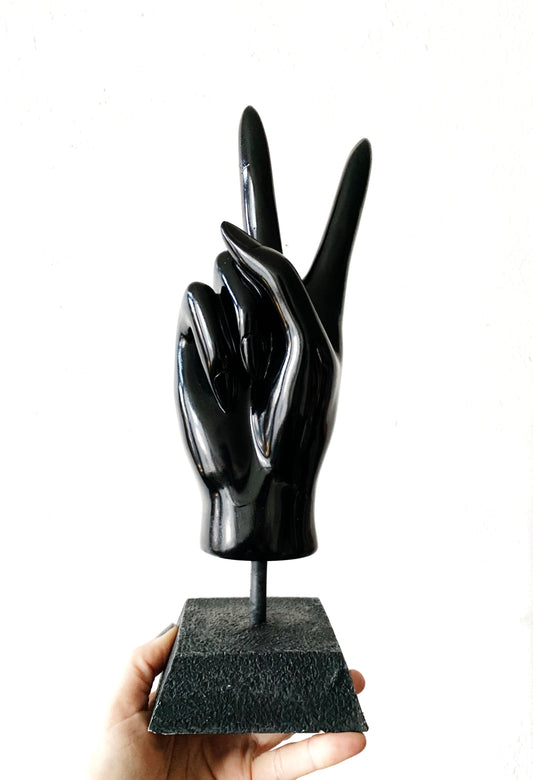 Large Vintage Peace Sign Sculpture