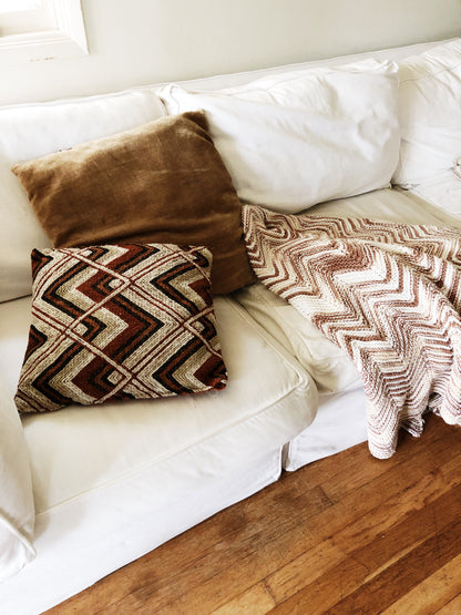 Handmade Vintage Chevron Afghan