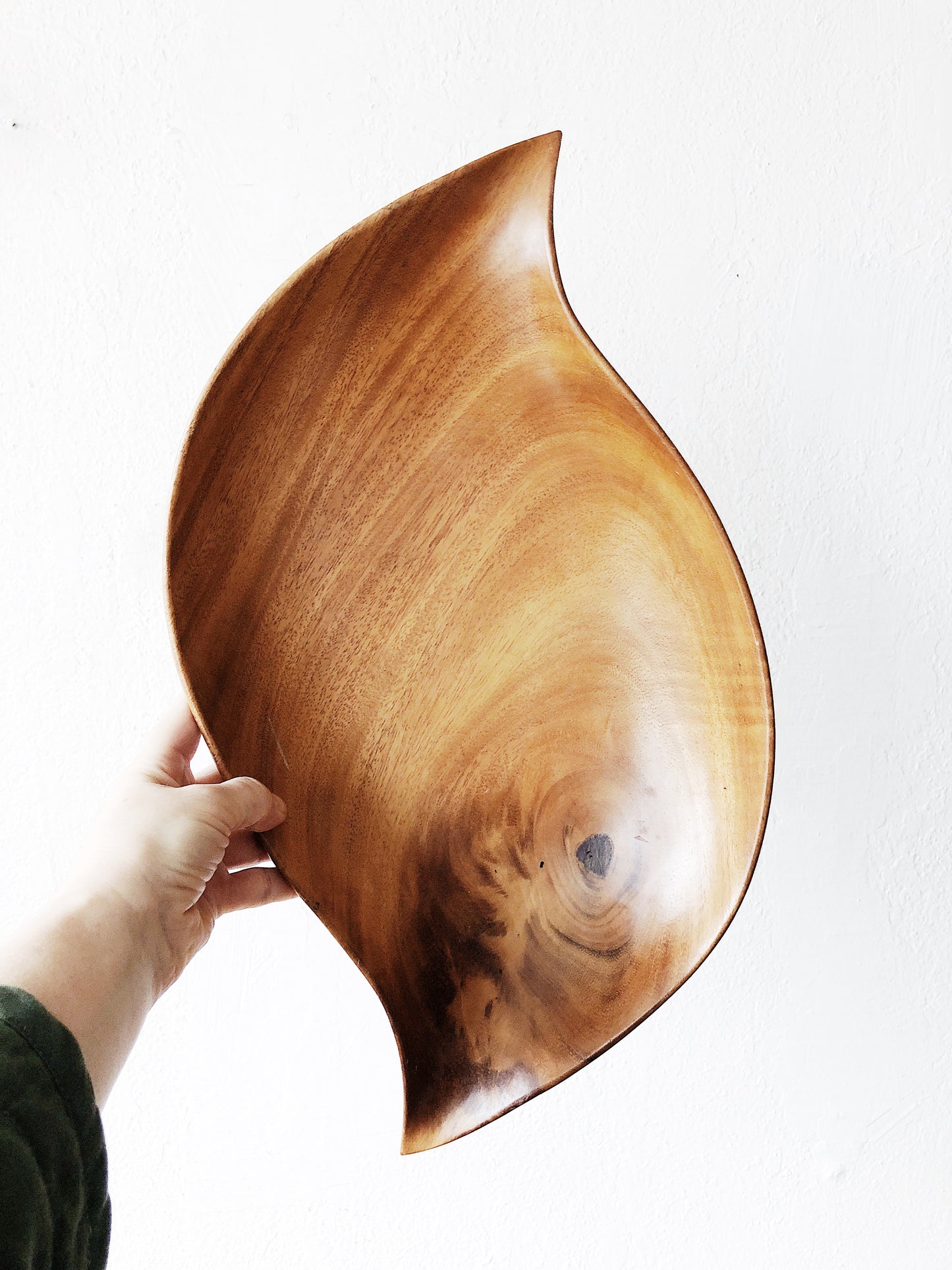Vintage Wood Yin Yang Bowl