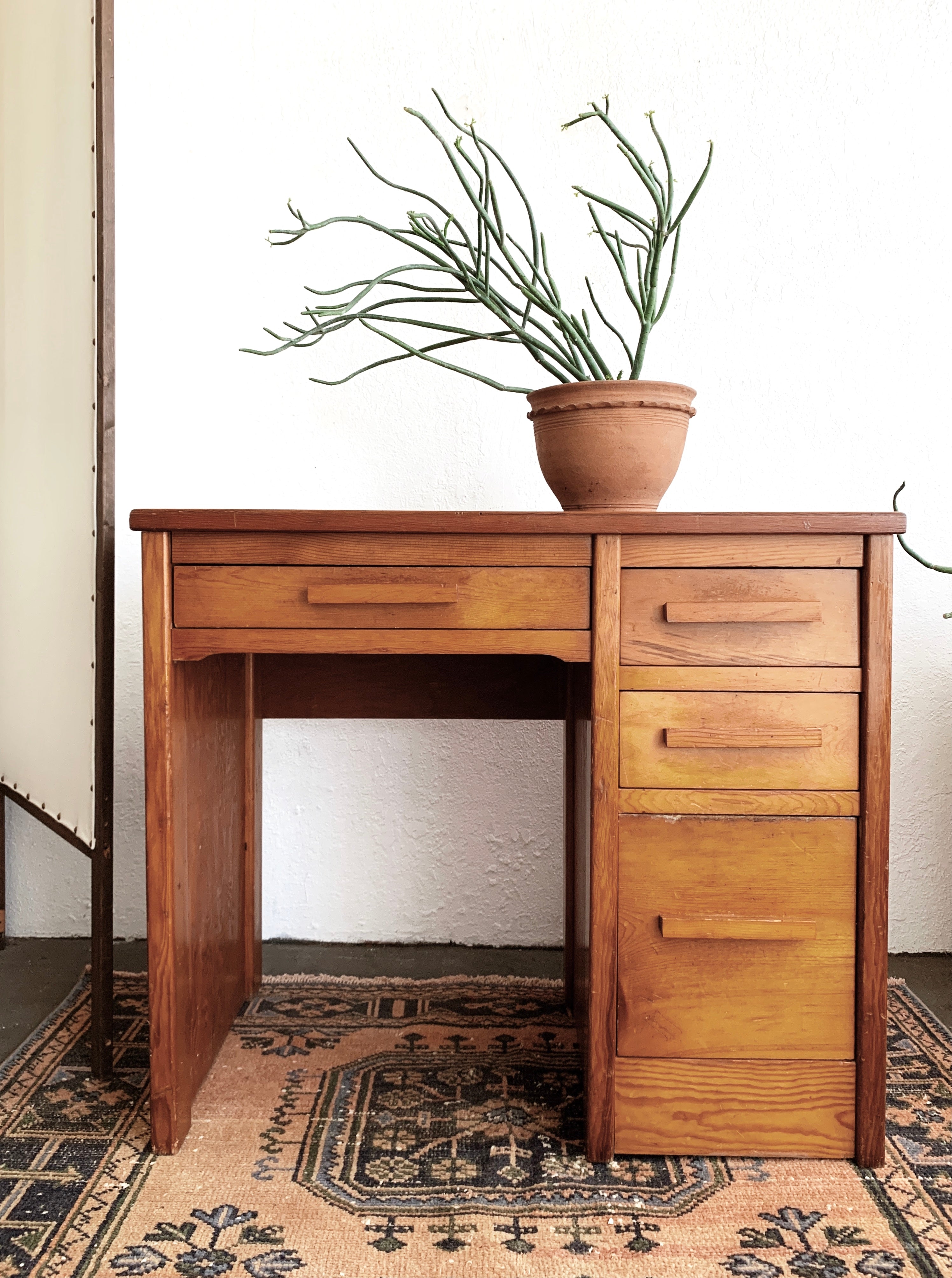 Petite Vintage Wood Desk